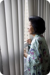 elderly woman sad, anxious