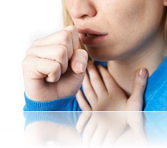 Close Up Of Woman Suffering With Cough