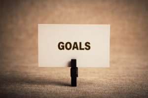 The word Goals on a piece of paper